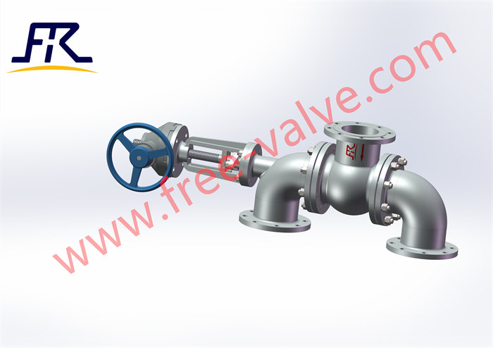 Manual operating WCB body triplet commutation slurry valve for Alumina process