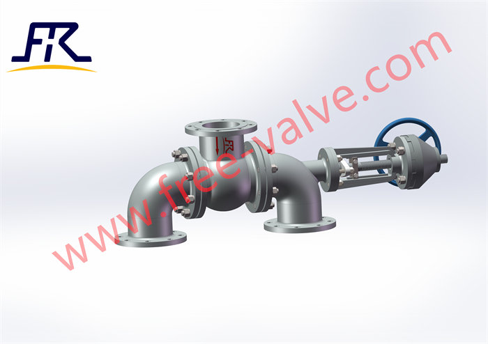 Manual operating WCB body triplet commutation slurry valve for Alumina process