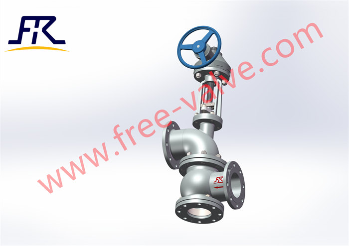 flat connection triplet commutation slurry globe valve FRJ543Y for Alumina slurry