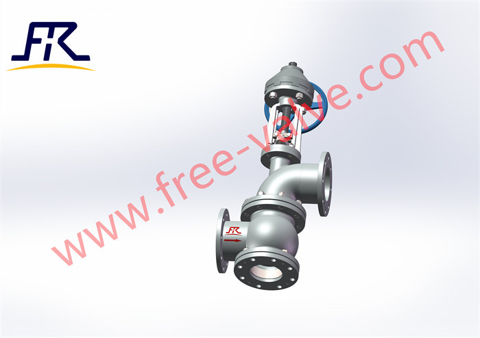 flat connection triplet commutation slurry globe valve FRJ543Y for Alumina slurry