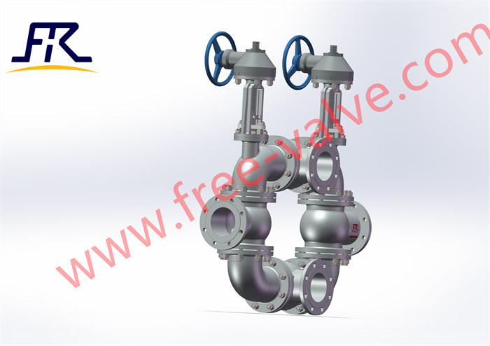 four way Intelligent commutation aluminia process slurry globe valve