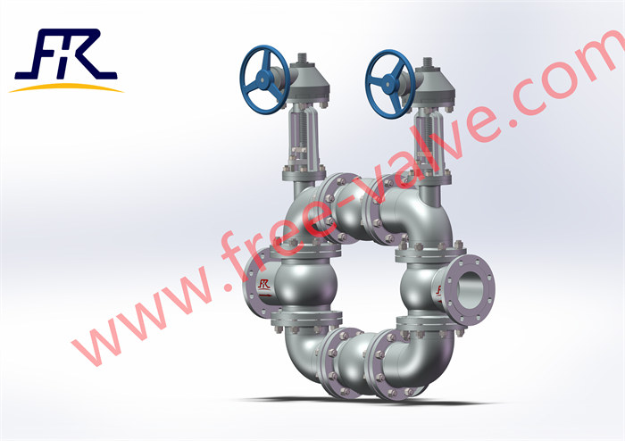 four way Intelligent commutation aluminia process slurry globe valve