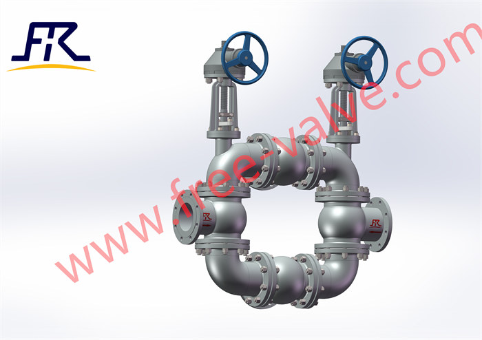 four way Intelligent commutation aluminia process slurry globe valve
