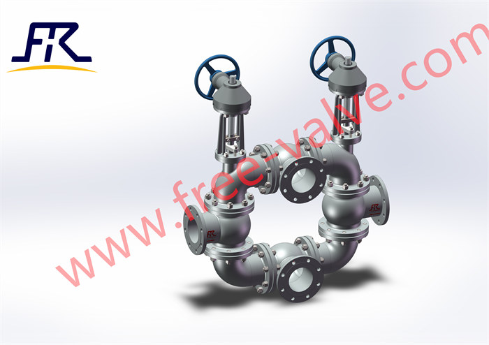 four way Intelligent commutation aluminia process slurry globe valve