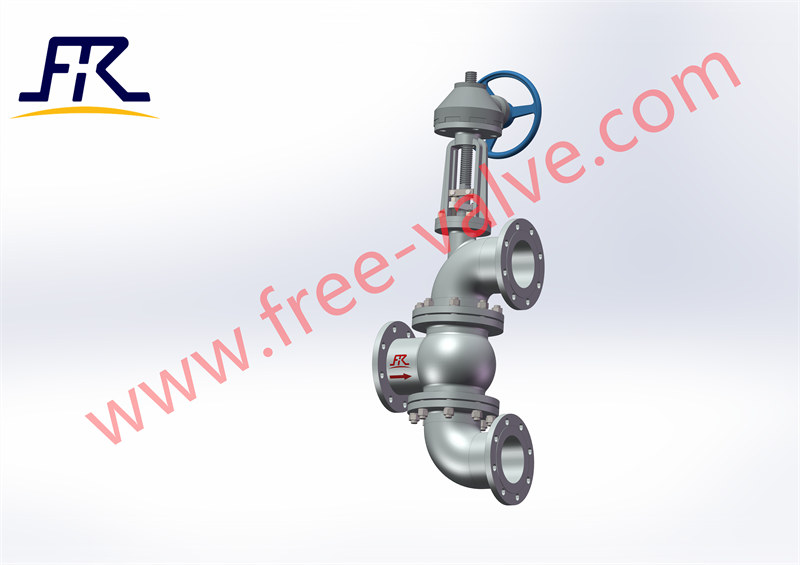 Intelligent WCB body manual operating three way reversing slurry globe valve for Alumina slurry FRJ543Y