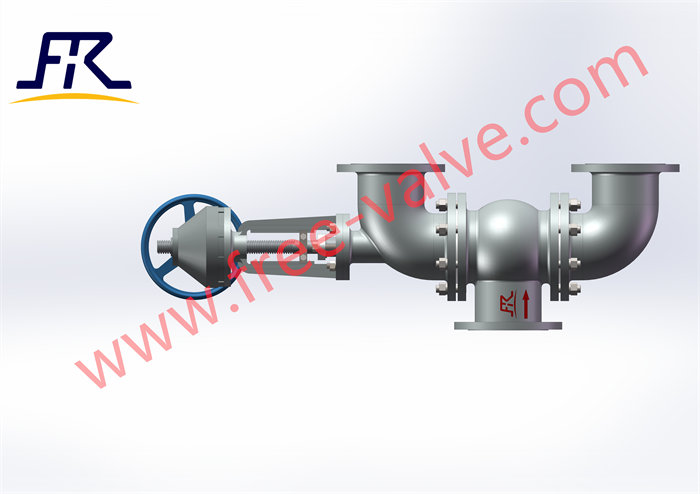 manual operating pneumatic operating triplet reversing aluminia slurry globe valve FRJ543Y