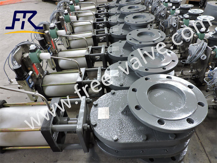 pneumatic tungsten carbide double disc balance gate valve FRZ644Y