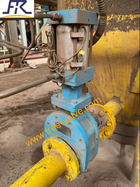 Pneumatic Double Metal  Disc Valve  is installed at coal power plant at Indonesia