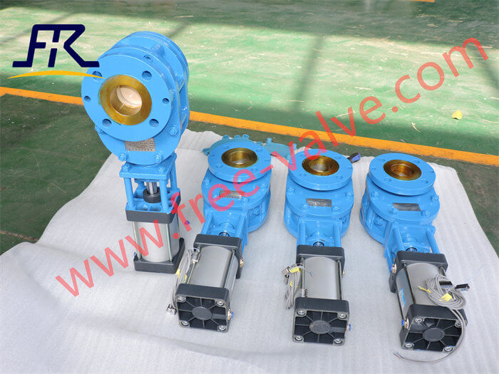 Pneumatic Operated Flanged Ends Dual Disc Ceramic Gate Valve