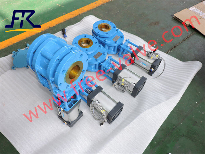 Pneumatic Operated Flanged Ends Dual Disc Ceramic Gate Valve