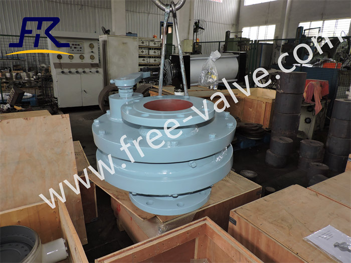 Pneumatic operating rotating double disc ceramic gate valve FRXZ644TC