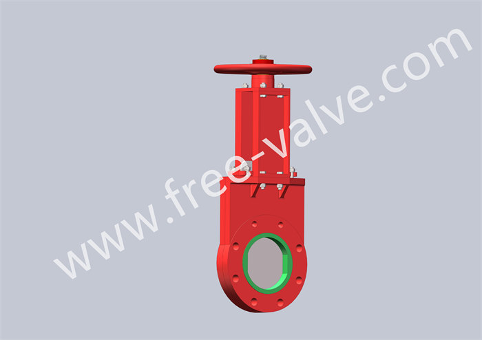 FRZ73PU Split body Polyurethane Lined Knife Gate Valves For Abrasive Slurry