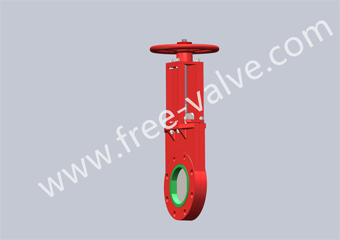 FRZ73PU Split body Polyurethane Lined Knife Gate Valves For Abrasive Slurry