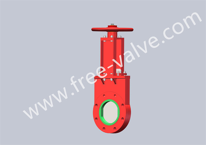 FRZ73PU Split body Polyurethane Lined Knife Gate Valves For Abrasive Slurry