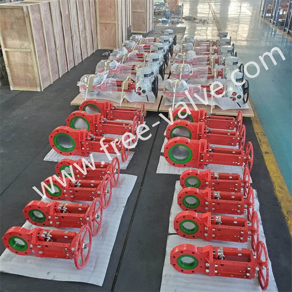 PU lined knife gate valve