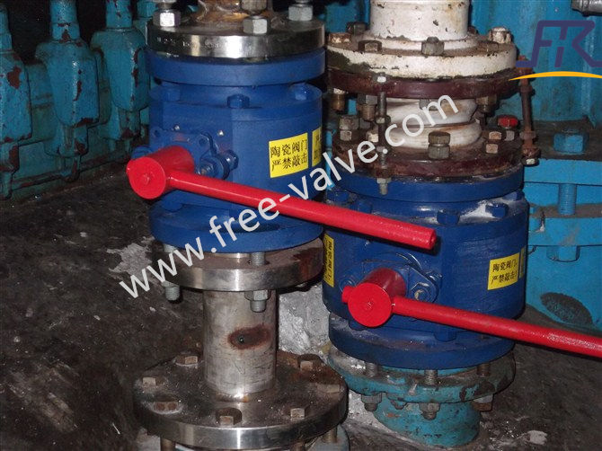 FREE-VALVE Brand Lever  Operated Ceramic Lined Ball Valves Application