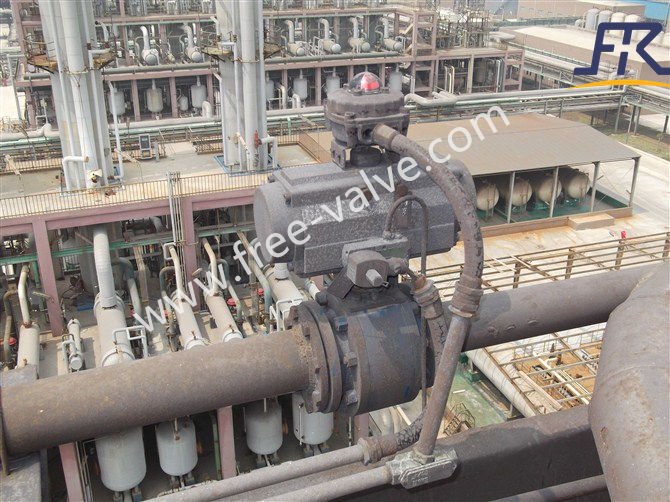 FREE-VALVE Brand Pneumatic  Operated Ceramic Lined Ball Valves Application