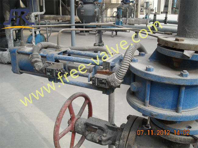 Pneumatic double disc gate valves application