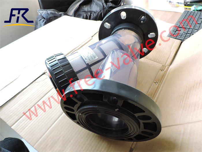 UPVC flange end Y Type Strainer for Chemical Industry