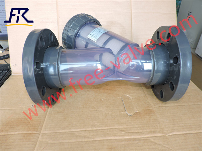 UPVC flange end Y Type Strainer for Chemical Industry