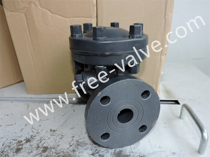 FRH44S Non-Return Flange End Swing Type Check Valve with plastic UPVC PVDF body