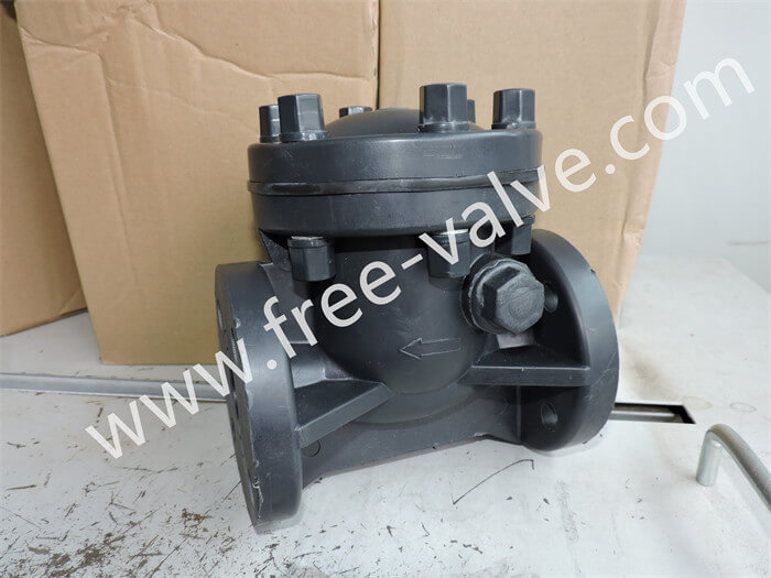 FRH44S Non-Return Flange End Swing Type Check Valve with plastic UPVC PVDF body