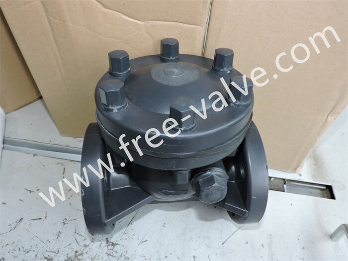 FRH44S Non-Return Flange End Swing Type Check Valve with plastic UPVC PVDF body