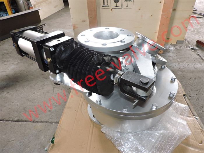 Pneumatic Conveying Systems Dual Tunnel Tungsten Carbide Rotary Disc Diverter Gate Valves for Dry Bulk Material