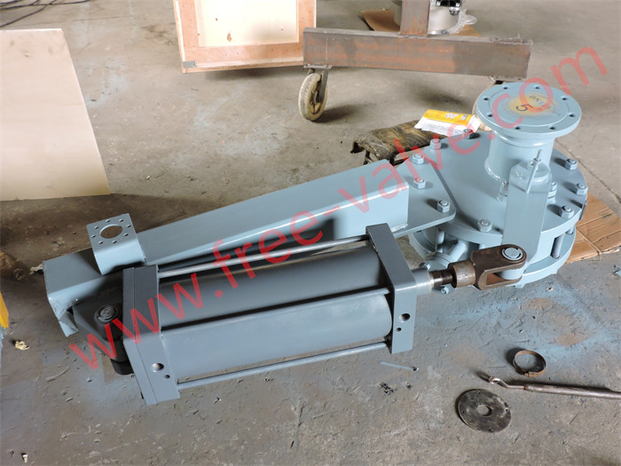 Tungsten Carbide Seat Pneumatic Dual Rotary parallel disc gate valves For Bulk Material