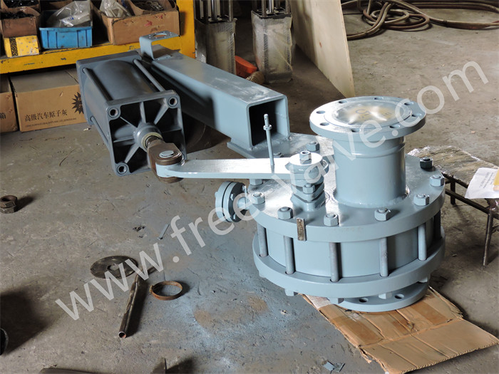 FRXZ644Y High Temperature Tungsten Carbide Pneumatic Rotary parallel dual disc gate valve for Bulk Material