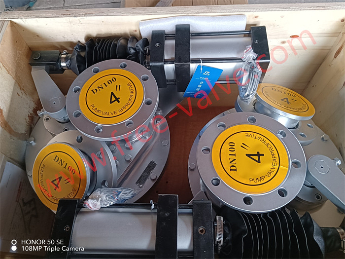 Two outlet Y type Pneumatic Reversing Rotary Disc Gate Valve with Tungsten Carbide seat
