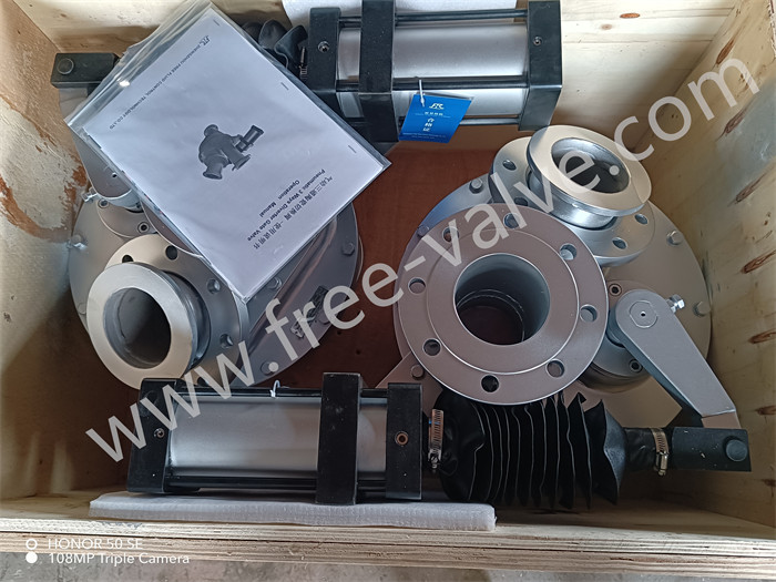 Wear Resistant Tungsten Carbide Rotary disc Y-Type Diverter Valve for pneumatic transport