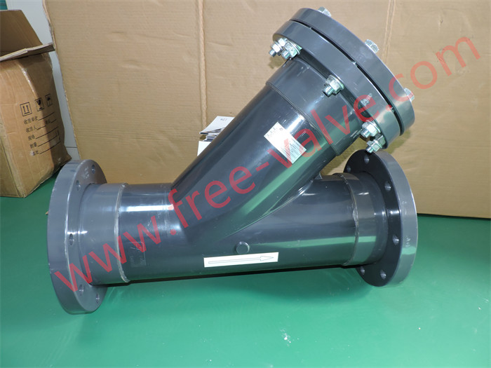 Flange End UPVC PVDF Y Type Filter Sediment Strainer for Chemical Water Treatment