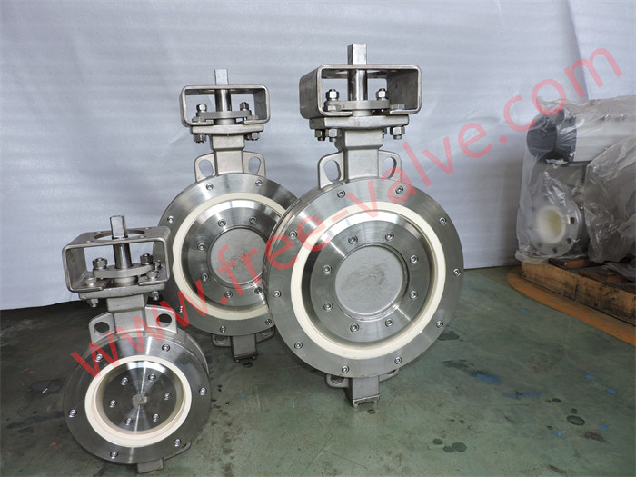DN300 Wafer End CF8M Body Ceramic seat Butterfly Valve For Limestone