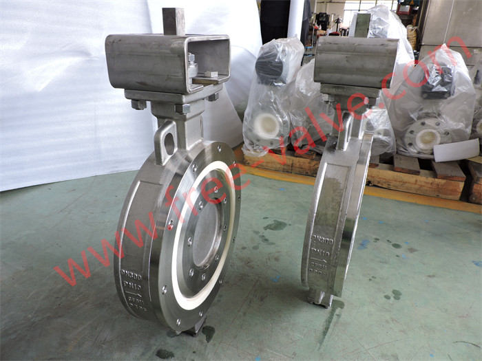 DN300 Wafer End CF8M Body Ceramic seat Butterfly Valve For Limestone