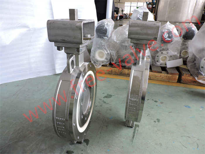 DN300 FRD672TC Wafer End Pneumatic Wear-Resistant ZrO2 Ceramic Seat Butterfly Valve