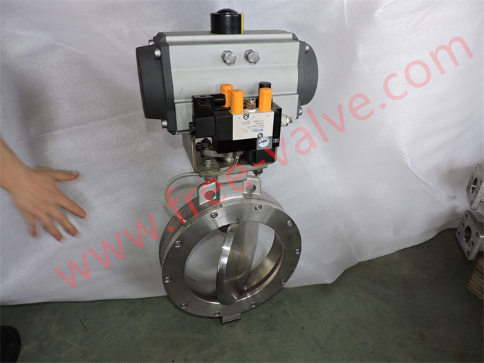 Wafer End Inflatable seat pneumatic butterfly valve for fly ash system