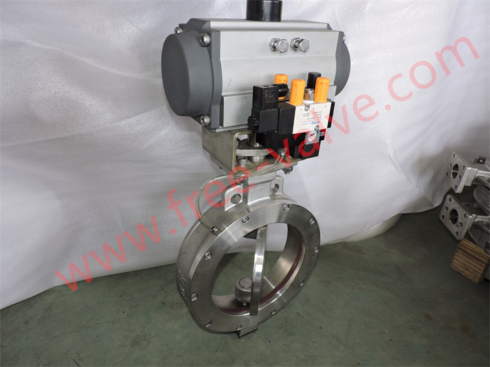 Wafer End Inflatable seat pneumatic butterfly valve for fly ash system