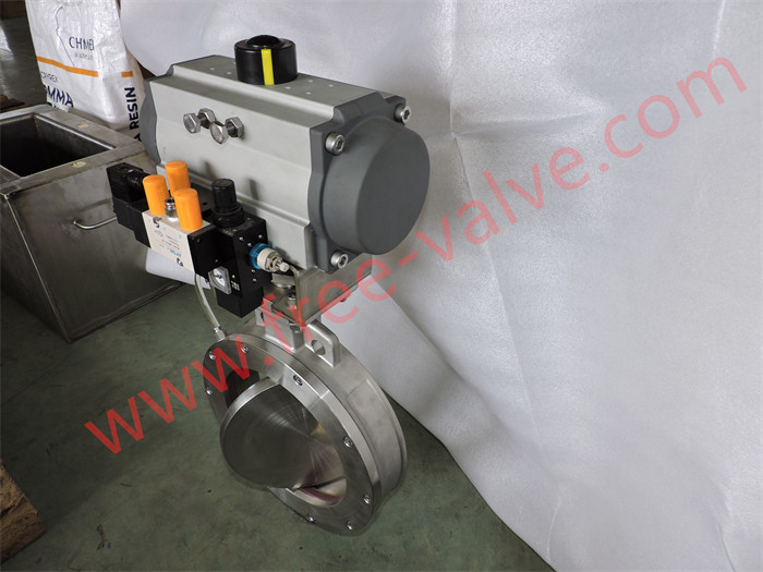 Wafer End Inflatable seat pneumatic butterfly valve for fly ash system