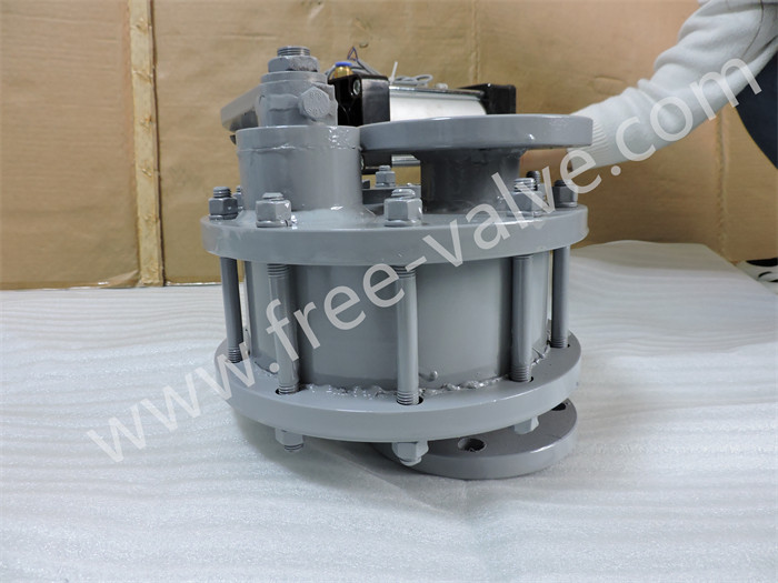 Pneumatic Ceramic Rotary Dual Disc Gate Valve in Abrasive Application
