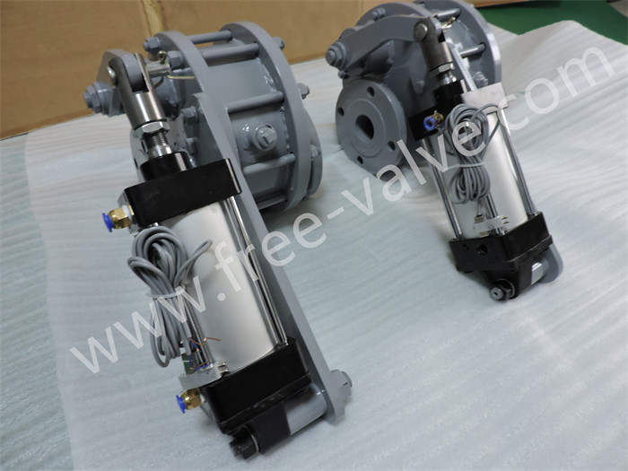 Pneumatic Ceramic Rotary Dual Disc Gate Valve in Abrasive Application