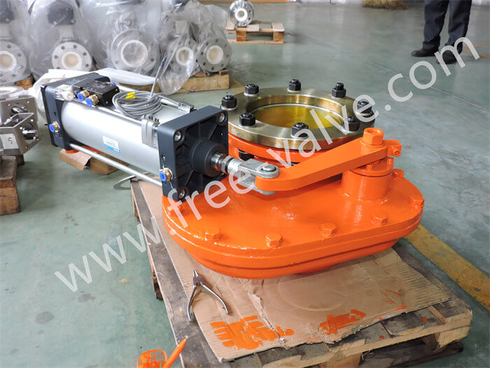 Pneumatic Ceramic Seat Swing Sheardisc Feeding Gate Valve for Bulk Material