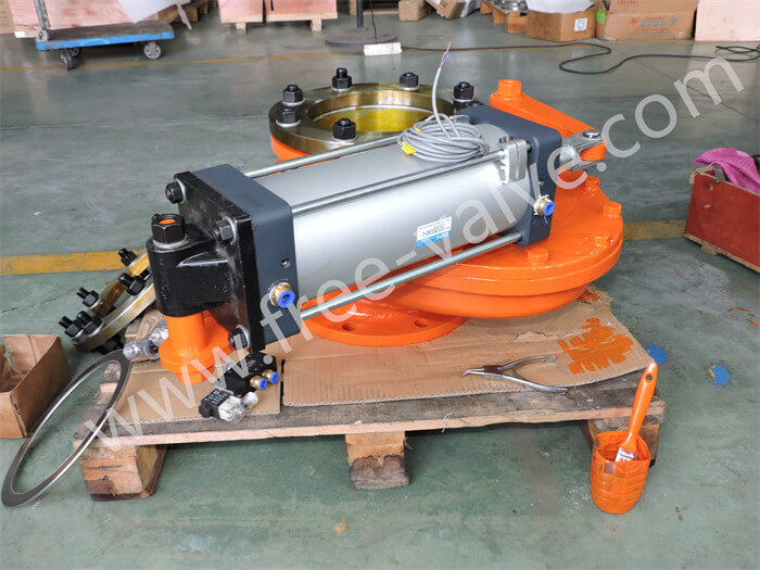 Pneumatic Ceramic lined swing feeding Gate Valve for Coal power plant