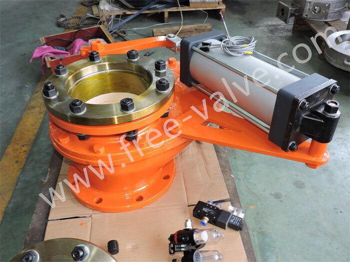Pneumatic Ceramic lined swing feeding Gate Valve for Coal power plant
