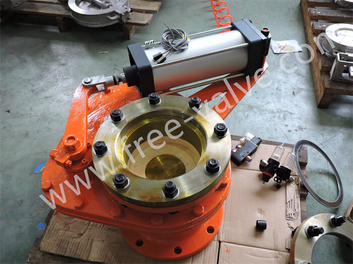 Pneumatic Ceramic lined swing feeding Gate Valve for Coal power plant