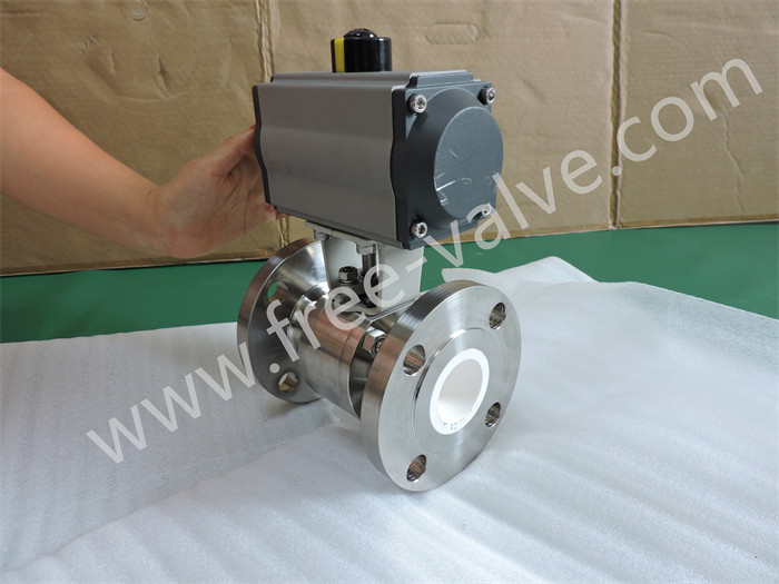 Pneumatic V Shaped Adjustable Ceramic Ball Valve with Forged Steel Body