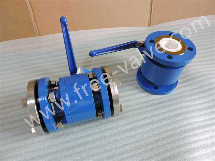 Two piece Flange End Ceramic Lined Floating Ball Valve