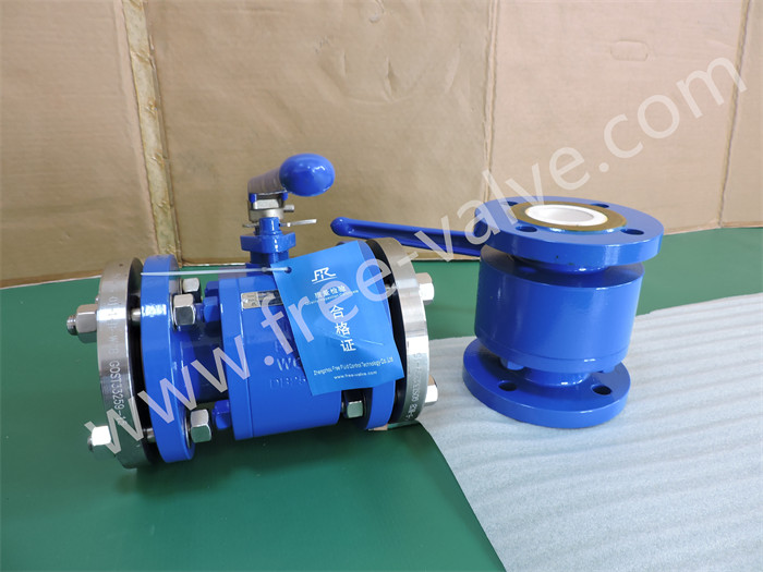 Two piece ceramic core ball valve with Forged Steel Body