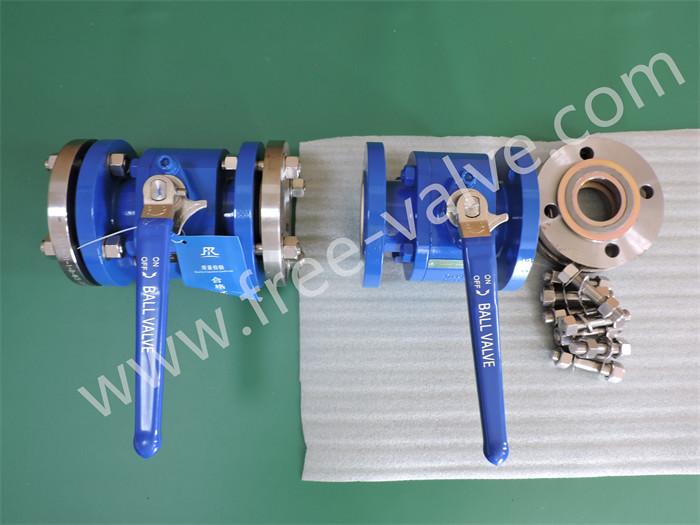 Two piece ceramic core ball valve with Forged Steel Body