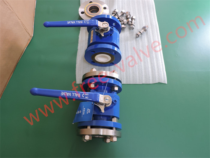 Manual Zirconia Ceramic Lined Ball Valve with 2 Piece Body